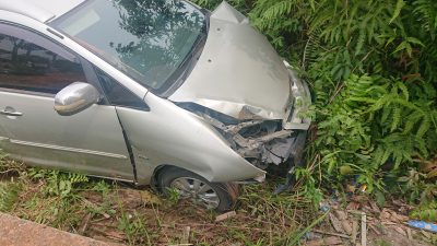 Kecelakaan Tunggal Di Ruas Jalan Kantor Bupati Kuansing