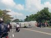 Bus Sugeng Rahayu Terbalik DI Jeruk Gulun Balerejo Madiun
