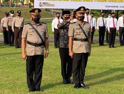 Kapolres Kuansing Pimpin Upacara Serah Terima Jabatan Kapolsek Logas Tanah Darat di Polres Kuansing