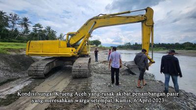 Tambang Pasir di Sungai Krueng Aceh Resahkan Warga, Pemda Terkesan Tutup Mata