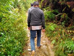 Jalan Desa Hiligawoni  Menuju Desa Loloana’a Dusun II Sangat Memprihatinkan