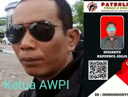 Ketua DPD AWPI Yogyakarta  Prihatin Adanya Penulisan Wartawan Gadungan Sa’at Pemberitaan Penipuan Di Kulonprogo