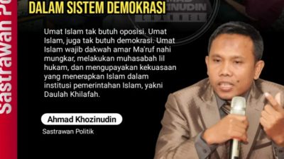 Ahmad Khozinudin : Bukan Beroposisi Dalam Sistem Demokrasi Yang Dibutuhkan Umat Islam