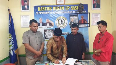 Diduga Korupsi Ratusan Juta LP NASDEM Laporkan SAILIN Kades Kebun Dalam Ke Polres Lampung Utara