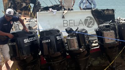 Kabalai Kelas II Maluku Utara Terjunkan Dua Personil Pendampingan Investigasi Terbakarnya Speed Boat Bela 72 Di Bobong