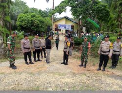 Polsek Kempas Bersama Koramil 03 Tempuling Amankan Kampanye, Pastikan Demokrasi Berjalan Lancar