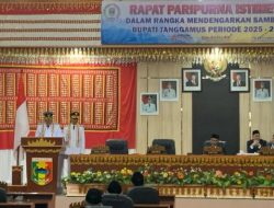 DPRD Kabupaten Tanggamus Menggelar Rapat Paripurna Istimewa