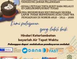 PDAM Menghimbau Kepada Masyarakat Untuk Bayar Air Tepat Waktu Dan Hindari Pencurian Water Meter