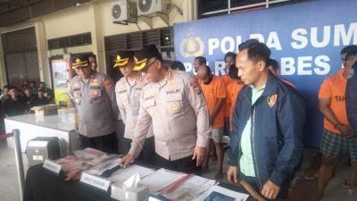 Tekan Aksi Premanisme Dan Pungli, Polrestabes Medan Tahan 9 Pemuda Bawa Sajam