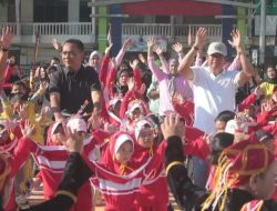 Wabup Inhu Hadiri Senam Massal PKG Seroja Kecamatan Pasir Penyu