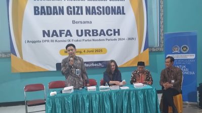 Anggota DPR RI Komisi IX Nafa Urbach Bersama BGN, Berikan Sosialisasi Program Makan Bergizi Gratis