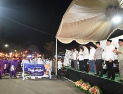 Kapolres Inhu Pimpin Langsung Pengamanan Pawai Takbir Keliling Malam Idul Adha