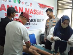 23 Anak Dikhitan Dan Paket Sembako Diberikan Dalam Bakti Kesehatan Hari Bhayangkara Ke-79 Polres Inhu