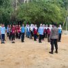 Bhabinkamtibmas Desa Pongkar Karimun Sampaikan Materi Perlindungan Anak Dan Latih PBB Di SMP Satu Atap Pongkar