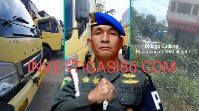 Mobil Truck Pengangkut BBM Pertalite Oplosan Ilegall Diduga Oknum TNI Rahsyidin Alias Tain Ikut Terlibat Dan Memiliki Gudang BBM Ilegal, Diminta Danpomdam 1 Bukit Barisan Tindak Tegas