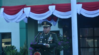 Korem 152/Baabullah Gelar Upacara Peringati HUT RI ke-80, Kasrem Bacakan Amanat Panglima TNI