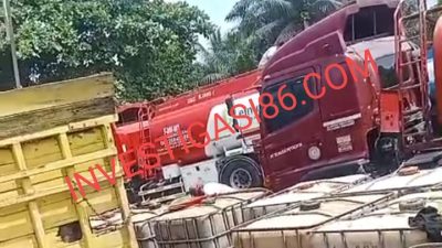 Diduga BBM Mobil Tengki Pertamina Dioplos Dengan BBM Ilegal Milik Yudha Silalahi Di Gudang Penimbunan BBM Ilegal Di Dumai