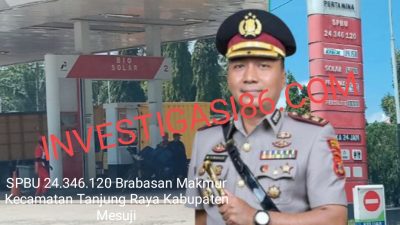 Diduga Aktifitas  Para Pengecor BBM Subsidi Di SPBU 24.346.120 Milik Sahmin di Brabasan Makmur Kecamatan Tanjung Raya Beroperasi Dengan Bebas, Kapolres Mesuji Diminta Tindak Tegas
