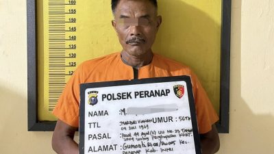 Biadap Seorang Suami Bakar Istri Akhirnya Dibekuk  Polsek Peranap Dari Persembunyiannya Di Areal Kebun Sawit