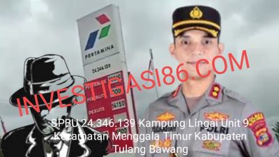 Diduga Elton Dalang Pelaku Tindak Penyelewengan BBM Bersubsidi Di SPBU 24.346.139 Kecamatan Menggala Timur, Dirut Pertamina Dan Kapolres Tulang Bawang Diminta Bertindak Tegas