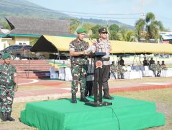 Danrem 152/Baabullah Pimpin Apel Gelar Pasukan Pengamanan Kunjungan Kerja Wakil Presiden RI di Maluku Utara