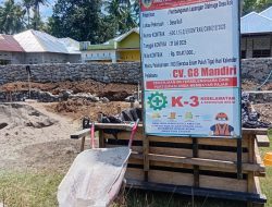 Proyek Pembangunan Lapangan Olahraga Desa Koli dikerjakan CV.G8 Mandiri Mendapat Apresiasi Dari Warga