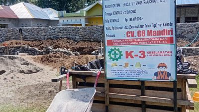 Proyek Pembangunan Lapangan Olahraga Desa Koli dikerjakan CV.G8 Mandiri Mendapat Apresiasi Dari Warga